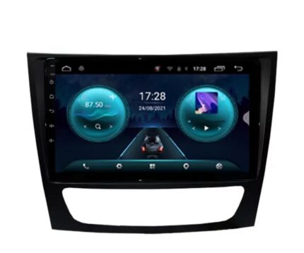 مانیتور اندروید فابریک بنز E کلاس W211 همراه با قاب و سوکت